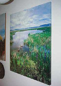 Example of a stretched canvas print in a "gallery wrap"