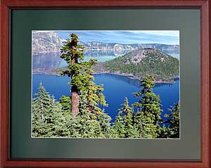 Crater Lake Park framed in Mahogany
