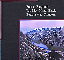 Manor Black over Cranberry mats