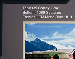 Copley Gray over Sauterne mats