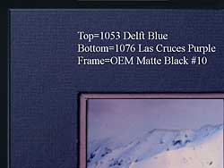 Delft Blue over Las Cruces Purple mats