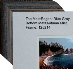 Regent Blue Gray over Autumn Mist mats