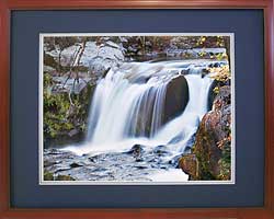 The Flowing Rogue River in Cherry frame