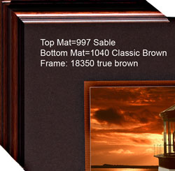 Sable over Classic Brown mats